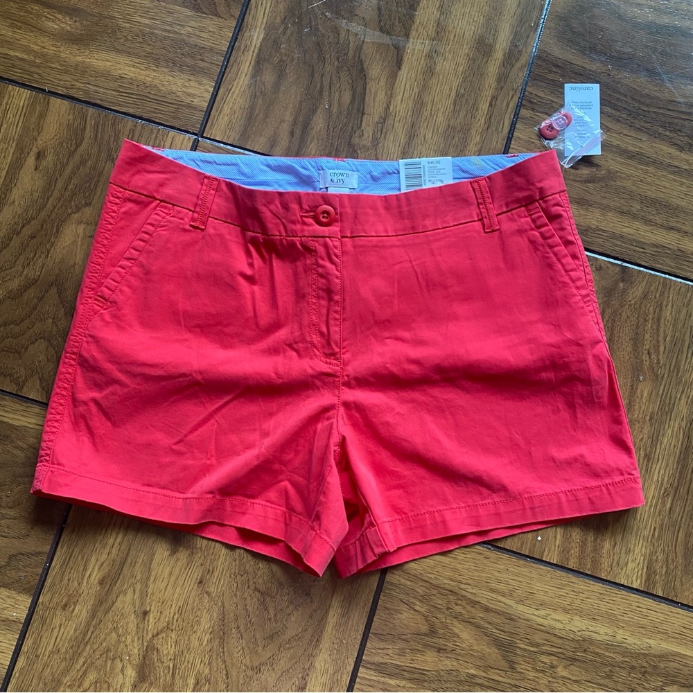 New Coral Chino Shorts